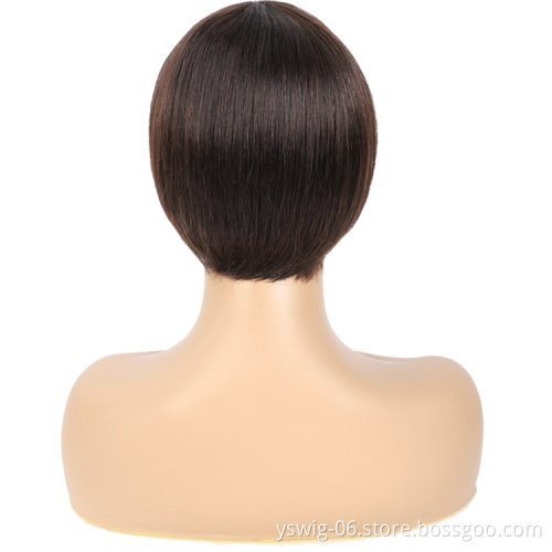 New Design and Latest Hot Sale Short Pixie Cut Wig, 100% Pixie Cut Human Hair Bob Wigs